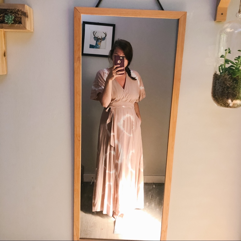 SOLD Boho tie dye kimono dress - Picture 2 of 6